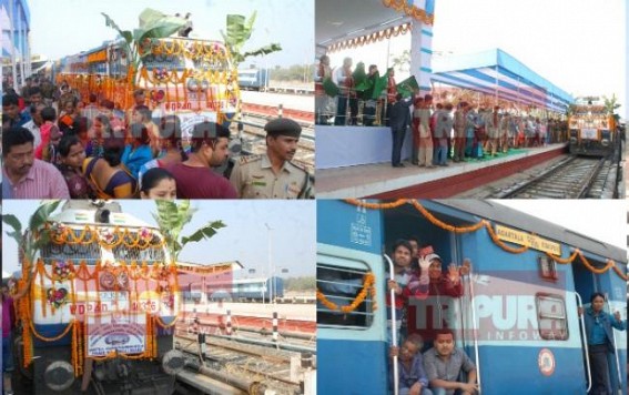 Union Railway Minister inaugurates Udaipur-Agartala train service from New Delhi via video conference : â€˜Country has been connected with Tripura Sundari Temple from todayâ€™, says Suresh Prabhu 